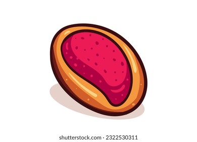 Sweet cake vector illustration. Dessert food symbol. Bakery design elements, logos, badges, labels, icons and objects.