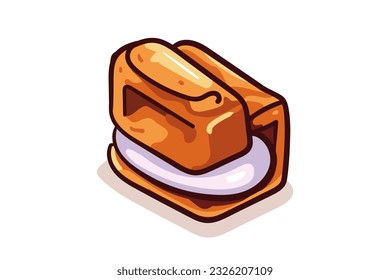 Ilustración vectorial de pastel dulce. Símbolo de comida de postre. Diseño de panadería, logotipos, insignias, etiquetas, iconos y objetos.