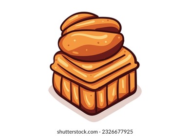 Süßer Kuchen, Vektorgrafik. Dessert Food Symbol. Bakery-Design-Elemente, Logos, Abzeichen, Etiketten, Symbole und Objekte.