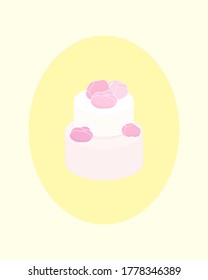 Sweet cake. Vector illustration. Selebration