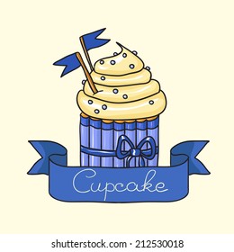 Sweet cakes. Hand drawn vector illustration.