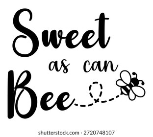 Dulce como puede Bee Heart Script Line Art