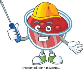 Sweet canberries sauce with cartoon style automotive.
