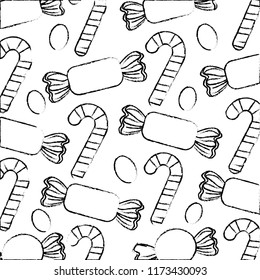 sweet candies cartoon yummy confectionery pattern