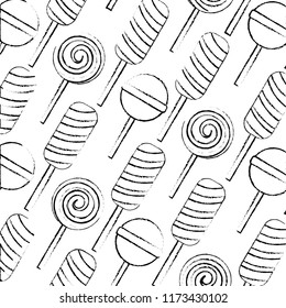 sweet candies cartoon yummy confectionery pattern