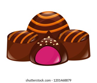 sweet candies chocolate stuffed caramels