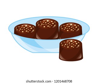 sweet candies chocolates in bowl