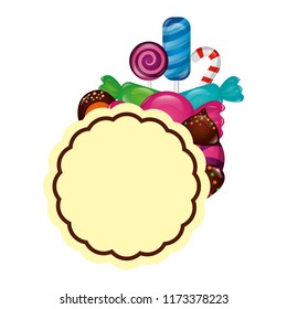 sweet candies confetionery label template
