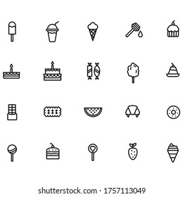 Sweet candies flat icons set in shape of circle with assorted chocolates colorful lollipops isolated vector illustration