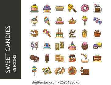 Sweet Candies icon pack. Set icon design