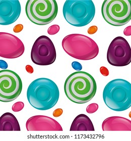 sweet candies icon pattern