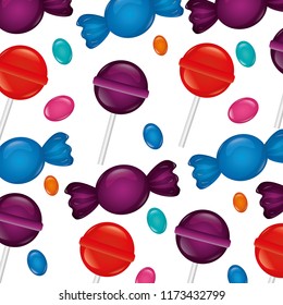 sweet candies icon pattern