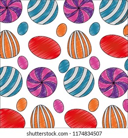 sweet candies icon pattern