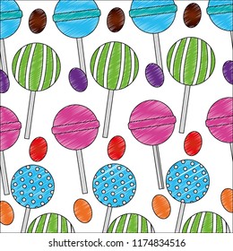 sweet candies icon pattern
