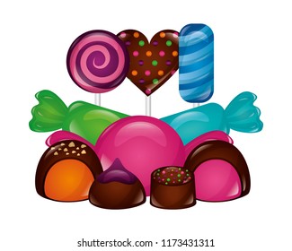 sweet candies isolated icon