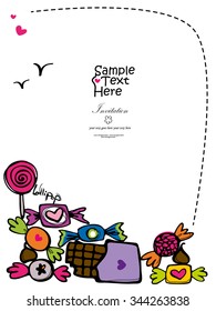 Sweet candies lollipops and chocolate isolated on white background vector illustration design
