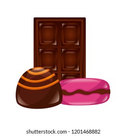 sweet candies macaron bar chocolate
