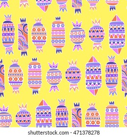 Sweet candies set. Colorful Vector Seamless Pattern.
