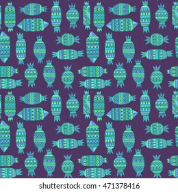 Sweet candies set. Colorful Vector Seamless Pattern.

