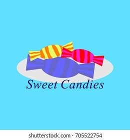 Sweet Candies Vector Template Design