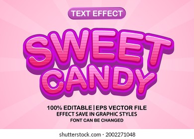 Sweet Candy 3d Editable Text Effect