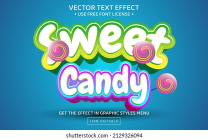 Sweet Candy 3D Editable Text Effect Template