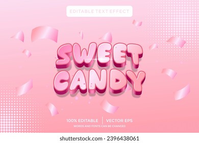  sweet candy 3D text effect template