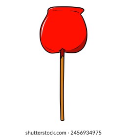 sweet candy apple illustration isolated vector	
