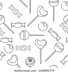 Sweet Candy background illustration vector flat design
