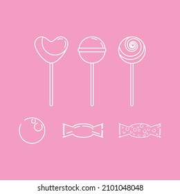 Sweet Candy background illustration vector flat design
