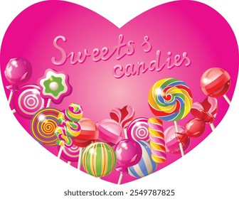 Sweet   Candy  background vector illustration