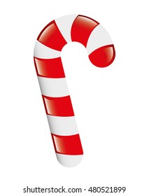 sweet candy cane isolated icon vector illustration design
