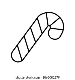 Sweet Candy Cane line icon