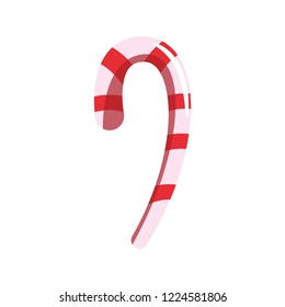 sweet candy cane on white background