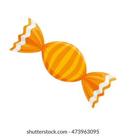 sweet candy caramel snack sugar food vector illustration 