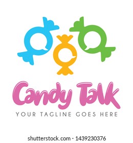 Sweet Candy Chat Logo Character 