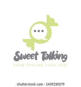 Sweet Candy Chat Logo Character 