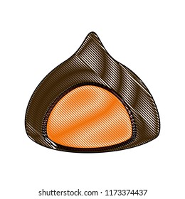 sweet candy of chocolate isolated icon