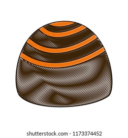 sweet candy of chocolate isolated icon