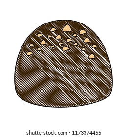 sweet candy of chocolate isolated icon