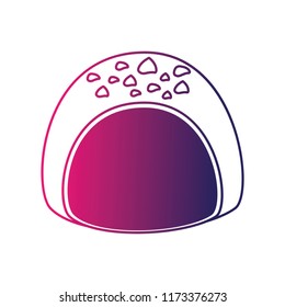 sweet candy of chocolate isolated icon