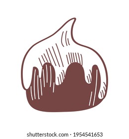 sweet candy chocolate sketch icon