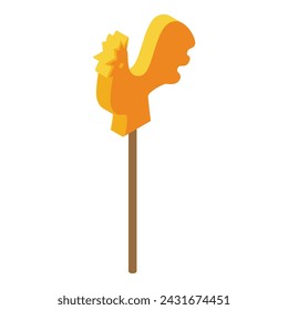 Sweet candy cock icon isometric vector. Pancake week. Happy celebration