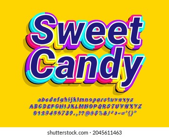 Sweet Candy Colorful Rainbow Text Effect 