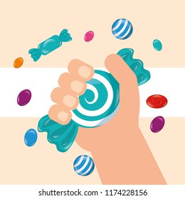 sweet candy concept