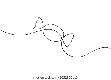 Sweet candy continuous one line drawing with white background and minimalist vector illustration