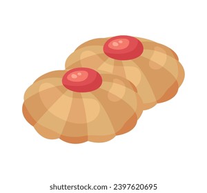 sweet candy cookies vector isolated