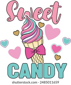 sweet candy cute girl design