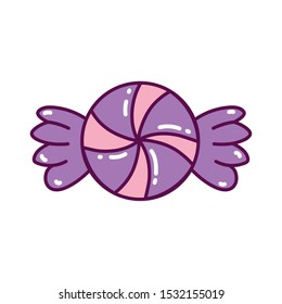 Sweet candy decoration white background. Merry Christmas icon.