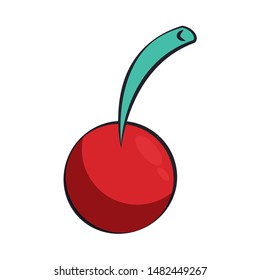For sweet candy dessert delicious cherry isolated cartoon vector illustration graphic design